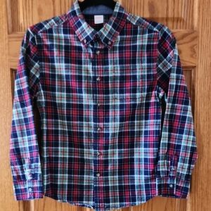 Gymboree Red and Green Plaid Button Down Shirt